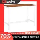 bar table MDF solid wood brown white 108x60x91 cm stylish design 5548