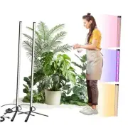 2PCS T8 Standing Grow Light, 42W Full Spectrum LED Grow Light for Indoor