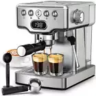 Geek Chef Espresso Machine 20 Bar Maker Coffee Machine 1.8L Tank w/ Milk Frother