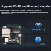 ESP32-P4-NANO Development Board with Speaker Dual-Core RISC-V WiFi6 Bluetooth5/BLE RJ45 100M Ethernet Port Motherboard Black