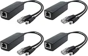 4-Pack Gigabit PoE Splitter, 12V 2A, IEEE 802.3af Compliant, for Security Camera, AP, Voip and More
