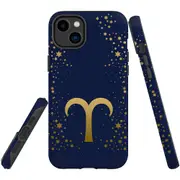 For iPhone 14 Plus Case Tough Protective Cover, Aries Sign