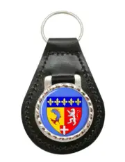 Rhône-Alpes (France) Leather Key Fob