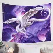Purple Lightning Storm Dancer Cool Dragon Art Painting Tapestry