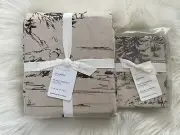 NWT Pottery Barn Rustic Forest Set Queen Duvet Cover & 2 Standard Pillowcases