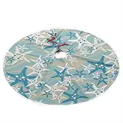 Christmas Tree Skirt Starfish 35.5" Tree Skirt for Xmas Decor Festive Holiday Decoration