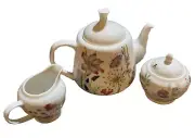 The English Tableware Company Creamer and Sugar Dish Floral Pattern & Grace Pot