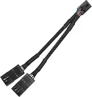 Daiilg RGB Lighting Extension Cable 1to2 Splitter Cable 4pin Male to Dual Female Used for Fan Hub Splitter AdapterCable