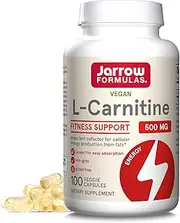 Jarrow Formulas L-Carnitine, Supports Enery, Cardiovascular Health, 500 mg, 100 Veggie Licaps