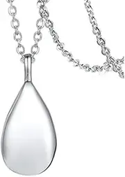DOTUIARG Stainless Steel Cremation Jewelry Keepsake Urn Necklace for Ashes Tear p Locket Pendant Memorial Jewelry for Ashes for Dad Mom