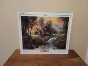 Ceaco Thomas Kinkade Mountain Retreat 1500 Piece Jigsaw Puzzle New