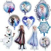 10 PCS Frozen Theme Party Balloons Pack, Frozen Party Decorations Balloon for Party Supplies