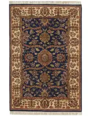 [The Handmade Collection] Indian Handmade Jaypor Rug 180X121cm in Navy