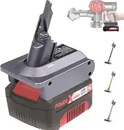 【Upgraded】 2-in-1 V7V8 Adapter for OZITO for EINHELL 18V Lithium Battery Convert to for Dyson V7V8 Handheld Vacuum Cleaner Battery Compatible with V7/8 Animal V7V8 Absolute V7V8 Motorhead Pro
