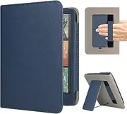RSAquar Case for 7-Inch Kindle Colorsoft Signature Edition and All-New Kindle Paperwhite (2024 Release), Full Protection Cover with Auto Sleep/Wake, Hand Strap, and Foldable Stand - Blue