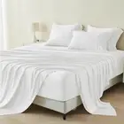 King Size Bed Sheets 6 Piece Set, 100% Rayon Bamboo, Deep Pocket 16" Fitted