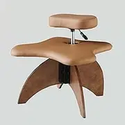 YUGXTH Ergonomic Kneeling Chair, Height Adjustable Meditation Chair, Cross-Legged Chair, Posture Chair for Desk with Cushion, Solid Wood Frame, Flexible Design, for Fidgety Sitters (Color : Lactose)