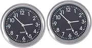 Gatuida 1set Car Clock Night Light Clock Car Dashboard Watch Luminous Quartz Clock Luminous Adhesive Clock Car Mounted Clock Dashboard Clock Automotive Clock Luminous Clock Aluminum 2pcs