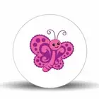 Smiley Butterfly 17.75" Glass Lazy-Susan Turntable