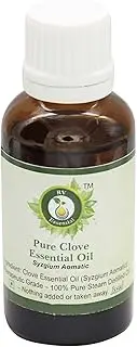 R V Essential Pure Clove Essential Oil 30ml (1.01oz)- Syzgium Aomatic (100% Pure and Natural Steam Distilled)
