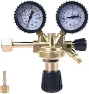 Industrial Pressure Regulators Pressure Regulator Pressure Reducer for CO2 Argon Nitrogen Inert Gas to/MIG Welding W21.8 Thread Pressure Gauge