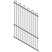 ProtectorAl 0350-1200W x 1800H Satin Black Loop Top Pool Fence Panel Raked 16-30º