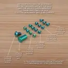 Benchmade 940-2 Osborne 16 PC Custom Titanium Screw & Pivot Set Anodized GREEN