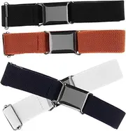 [SAFIGLE] 4pcs Elastic Waist Belts for Stretchy Belts and Camel Durable Lightweight Design for Boys for Everyday Wear