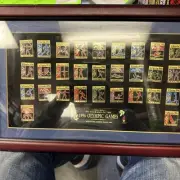 Vintage 1996 Atlanta Coke Coca-Cola Commemorative Olympic 19 Pin Set Framed