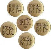 [MGJSRNH] Bride Team Bride Buttons Pins,Wedding Party Bride Shower Tinplate Badge Pins Set Bridesmaid Group Button Bachelorette Party Bride to be Gift Decorating Accessory 6 Pcs