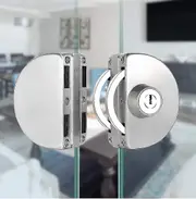 No Drilling Stainless Steel Glass Door Lock Double Glass Door Lock Center Glass Door Lock Double Sliding Door Glass Door