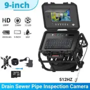 20M/65FT 9" Screen Endoscope Inspection Camera HD for Drain Pipe Inspection IP68
