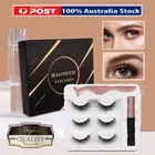 6 Pairs Magnetic False Eyelashes Natural Eye Lash Extension Eyeliner Tweezer Au