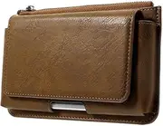 DFV mobile - Cover Horizontal Belt Case with Phone Holder Pouch & Inner Pocket with Zipper Compatible with XIAOMI HONGMI Note 4 / REDMI Note 4 - Brown