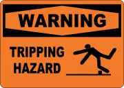 OSHA WARNING: TRIPPING HAZARD| Laminated Vinyl Decal Sticker Label
