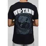 Mens Black Regular Fit Wu-Tang License Printed T-Shirt