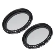 ND2-400 Lens Filter Variable Neutral Density Lens Filter 43mm 2 Pcs