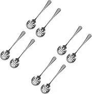 MAGICLULU 4sets Versatile Reusable Serving Spoons Set Small Slotted Spoons in Stainless Steel for Easy Serving Straining 2pcs*4