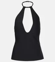 [The Attico] The Attico Halterneck jersey top AU 8 black