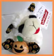 NEW HALLOWEEN PUMPKIN PATCH CUTIE MULTIPET PLUSH 6.5" LAMB CHOP DOG TOY SQUEAKER