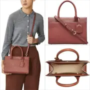 OROTON Maison Mini City Tote Handbag Crossbody Bag Leather Rust NWT + Dustbag