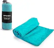 SPOKEY, Quick-Drying Hand Towel, Bath Towel, Blue, 80 x 160 cm, Mandala Towel, Sports Towel, Travel Towel, Multipurpose, Microfibre, Skin-Friendly, Lightweight, Compact