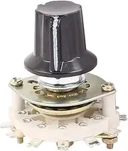 Aexit KCZ (Control electrical) 1Pole 11Throw 6mm Shaft Band Channel Rotary Switch Selector (37ry640qf252) w Cap