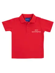 Early Learning Pre School S/S Polo Red With Emb