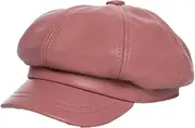 [Generic] Women Winter Sheepskin Octagonal Hat Genuine Leather Korean Painter Beret Caps