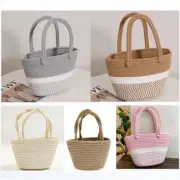 Twisted Cotton Thread Woven Tote Bag Fashion Ladies Portable Vacation Traveling