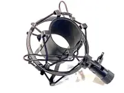 Metal Microphone Shock Mount Clip for Home Studio Podcast Recording 5/8 Black