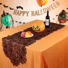 Halloween Party Decorations Spooky Decor Elegant Tablecloth Set with Spider Web