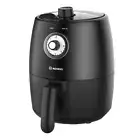 2 Qt Black Air Fryer 1-2 People Timer Temp Controls Recipe Book 50 Paper Liners