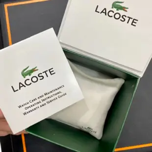 LACOSTE鱷魚品牌LOGO圖騰休閒腕錶 白x綠-L2020055